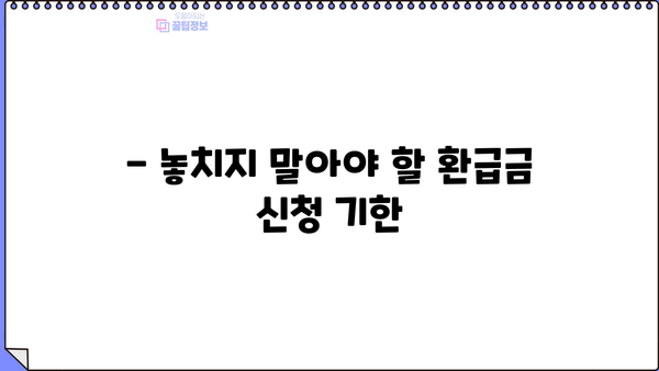 개인사업자 환급금, 지금 바로 확인하세요! | 환급금 조회, 신청 방법, 필요 서류