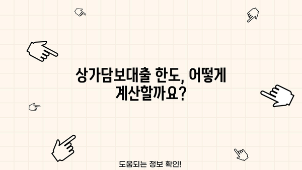 상가담보대출 한도, 얼마까지 가능할까요? | 상가담보대출, 대출한도 계산, 신용등급, 상가 가치