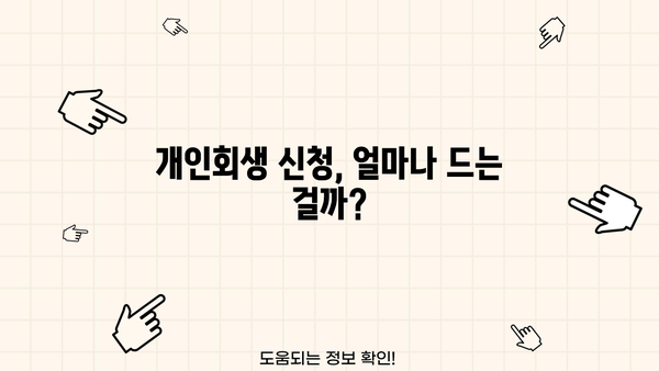 개인회생 비용, 얼마나 들까요? | 개인회생 신청 비용, 변호사 비용, 성공 가능성 및 절차