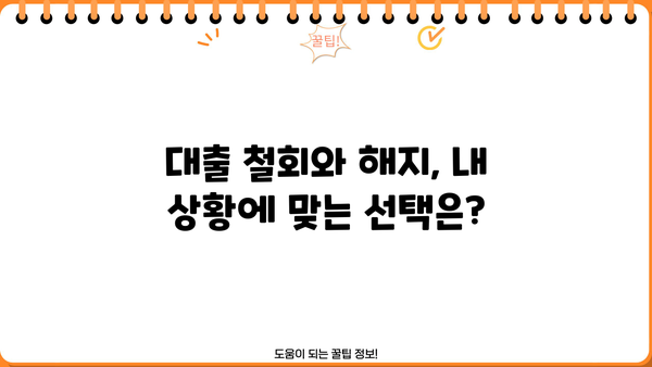 대출 철회 vs 해지| 똑같은 건가요? 차이점 완벽 정리 | 대출, 철회, 해지, 계약, 소비자