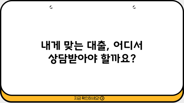 대출 상담 전화, 어디로 걸어야 할까요? | 대출 종류별 상담 전화번호, 비교분석, 꿀팁