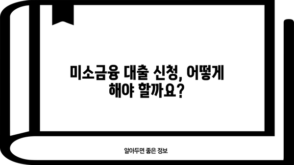 서민을 위한 미소금융 진흥원 대출| 자격조건, 금리, 신청 방법 총정리 | 미소금융, 저신용자 대출, 서민금융