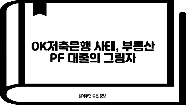 부동산 PF 대출 부실 사례| OK저축은행 건설사의 몰락 | 부동산 프로젝트 파이낸싱, 부실 위험, 금융 위기