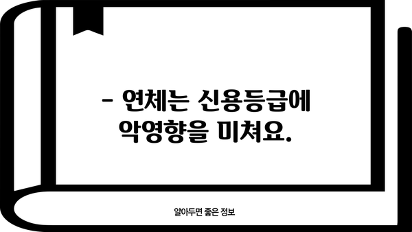 대출 이자 연체, 언제부터 위험할까요? | 연체 기준, 금융 정보, 대출 상환 팁