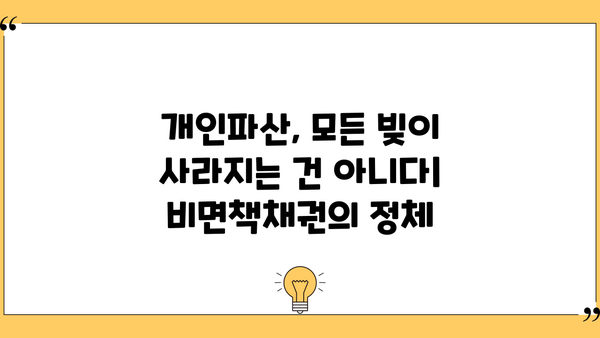 개인파산 시에도 갚아야 하는 빚, 비면책채권 완벽 가이드 | 개인파산, 면책, 채무, 법률