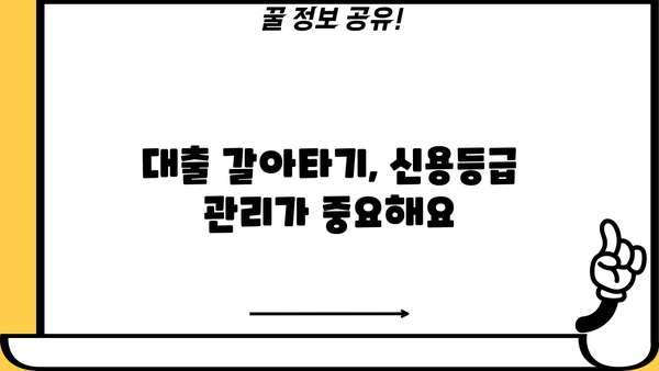 대출 갈아타기 신용등급| 나에게 맞는 조건 찾기 | 신용등급, 금리 비교, 대출 상환 팁