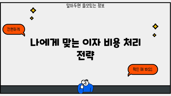 대출 이자 비용 처리| 나에게 맞는 절세 전략 | 소득공제, 비용처리, 절세 팁