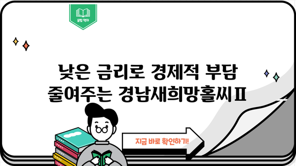 경남은행 경남새희망홀씨Ⅱ 대출| 저소득층을 위한 맞춤형 저금리 혜택 | 저신용자 대출, 서민 금융 지원, 경남은행 대출 상품