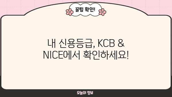 대출 신청 전 필수 확인! KCB & NICE 신용정보 조회 방법 | 대출, 신용등급, 신용정보, KCB, NICE