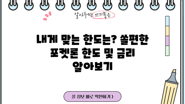신한은행 쏠편한 포켓론 (소액 새희망 홀씨) 완벽 가이드| 자격, 한도, 금리, 서류, 상환까지 한번에 | 신용대출, 소액대출, 급전, 저신용자대출