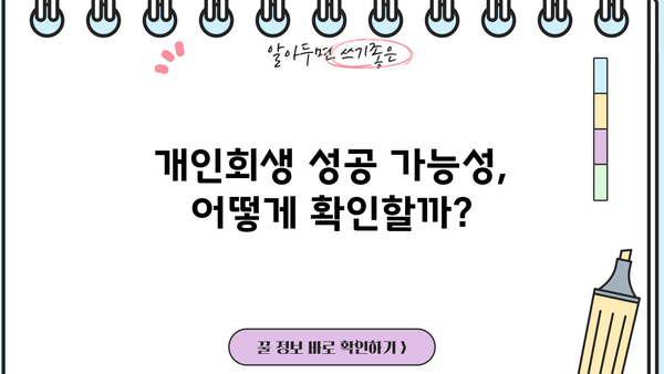 개인회생 비용, 얼마나 들까요? | 개인회생 신청 비용, 변호사 비용, 성공 가능성 및 절차