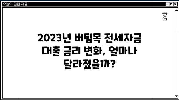 신혼부부 청년 버팀목 전세자금 대출 한도 확대 & 금리 변화 | 최신 정보 & 대출 조건 꼼꼼히 살펴보기
