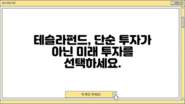 테슬라펀드 투자 가이드| 전문가가 알려주는 투자 전략 및 주의 사항 | 테슬라펀드, 투자, 가이드, 전략