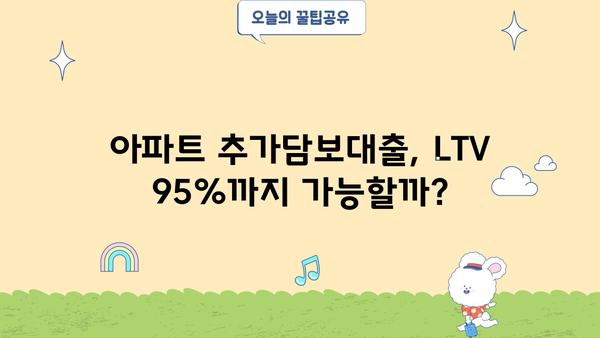 아파트 추가담보대출, LTV 95% 추가 한도 가능할까요? | 아파트 담보대출, 추가 대출, LTV 한도, 대출 조건