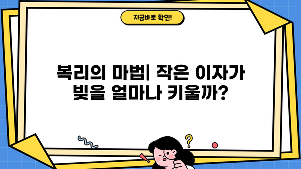 대출 이자 복리 계산| 내 빚은 얼마나 불어날까? | 대출, 이자, 복리 계산, 금리, 빚 관리, 재테크