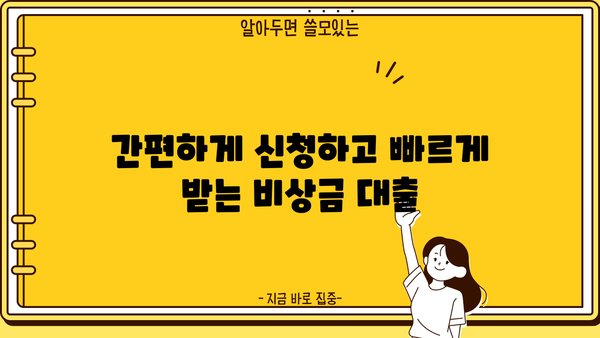 KB 국민은행 비상금 대출| 금리, 한도, 신청 방법 총정리 | 비상금 마련, 급전, 대출 조건, 신용대출