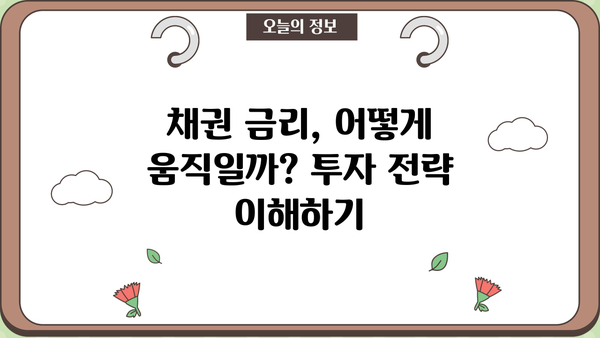 채권금리 투자 가이드| 초보자를 위한 종합 안내 | 채권, 금리, 투자 전략, 위험 관리, 수익률