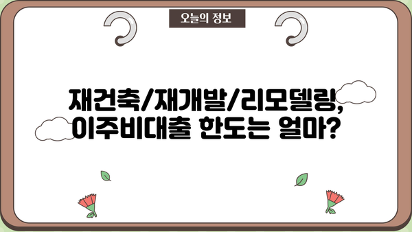 국민은행 재건축/재개발/리모델링 조합원 이주비대출 상품 상세 안내 | 금리, 한도, 조건, 필요서류, 신청 방법